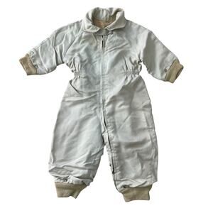 Vintage 1940’s/50’s Kids Winter Snowsuit Coveralls Blanket Lined Toddler Rayon